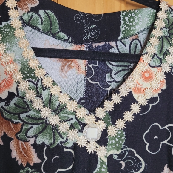 Vintage Floral Print Midi Dress - Picture 6 of 9